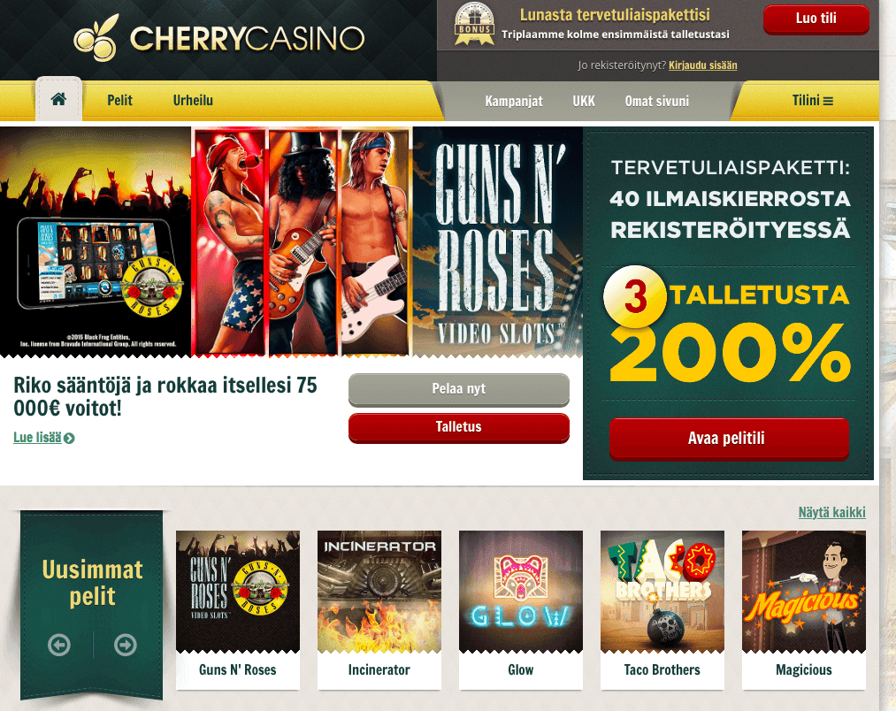 Cherry casino kokemuksia