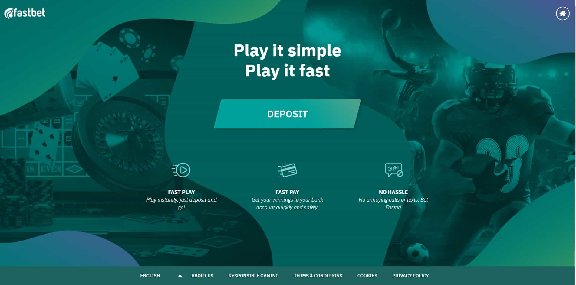 FastBet casino homepage