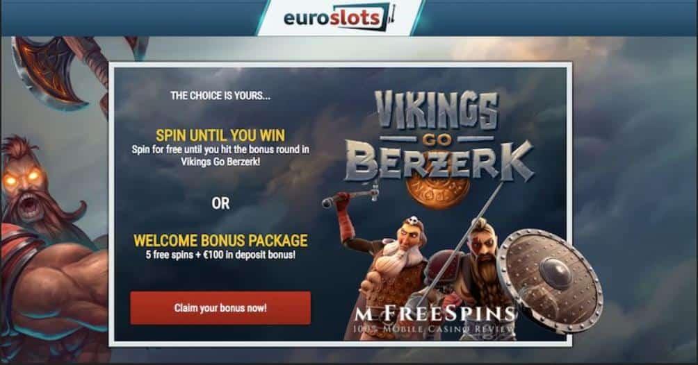Euroslots casino homepage