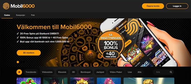 mobil 6000 casino homepage