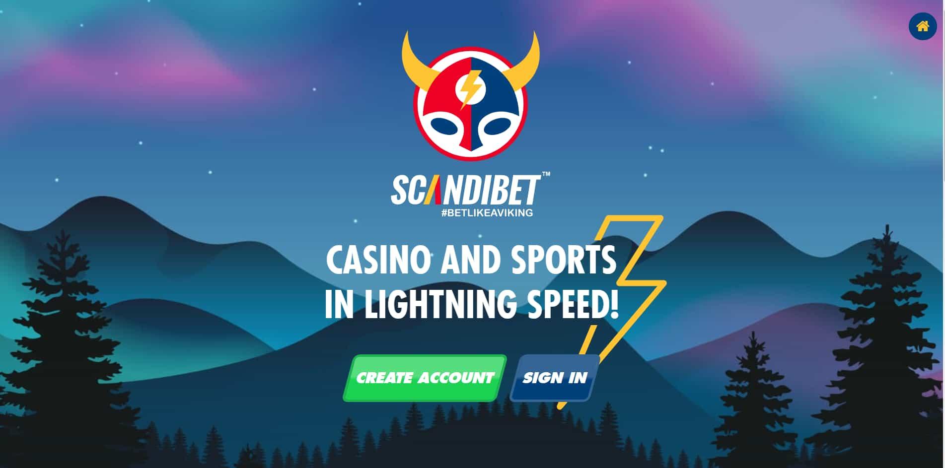 ScandiBet casino homepage
