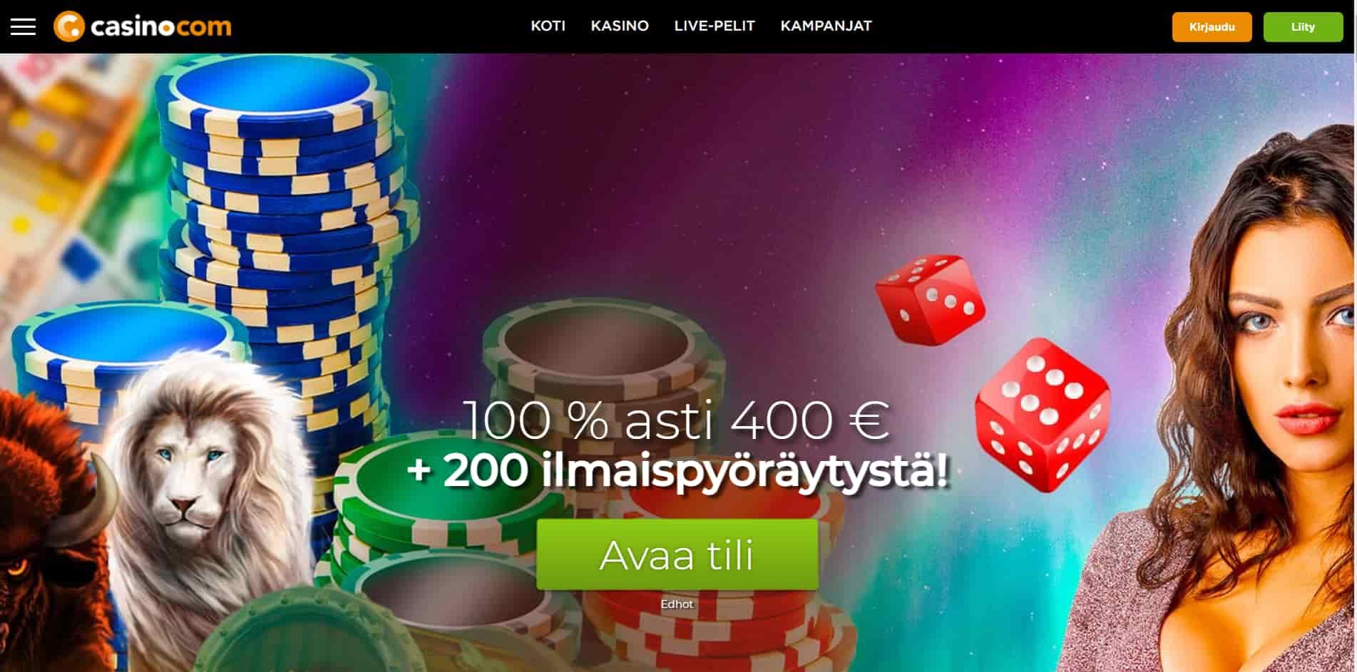 Casinocom casino homepage
