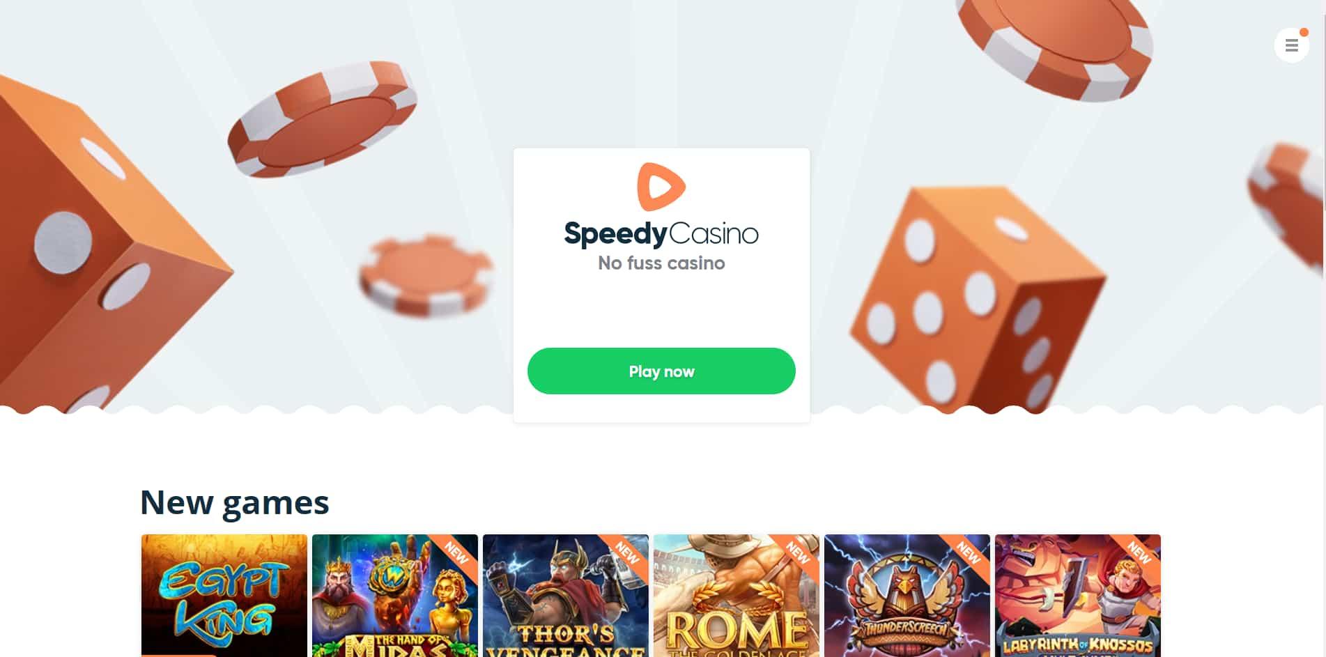 Speedy casino homepage