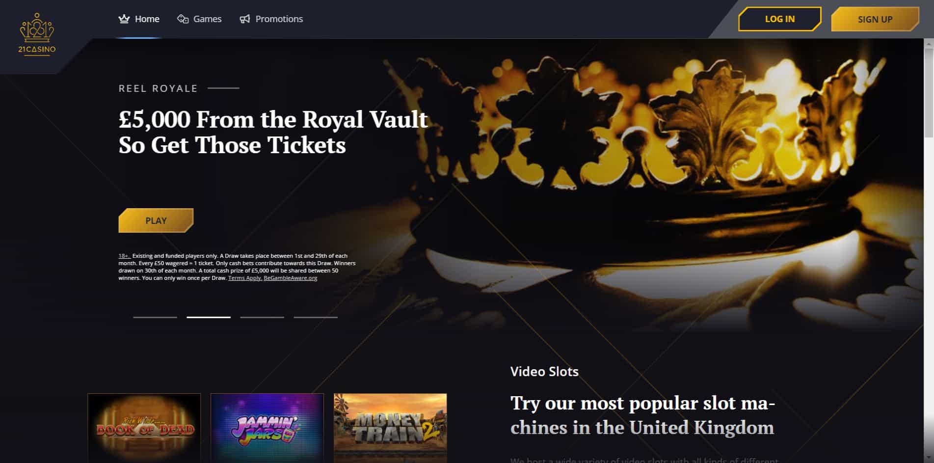 21 casino homepage