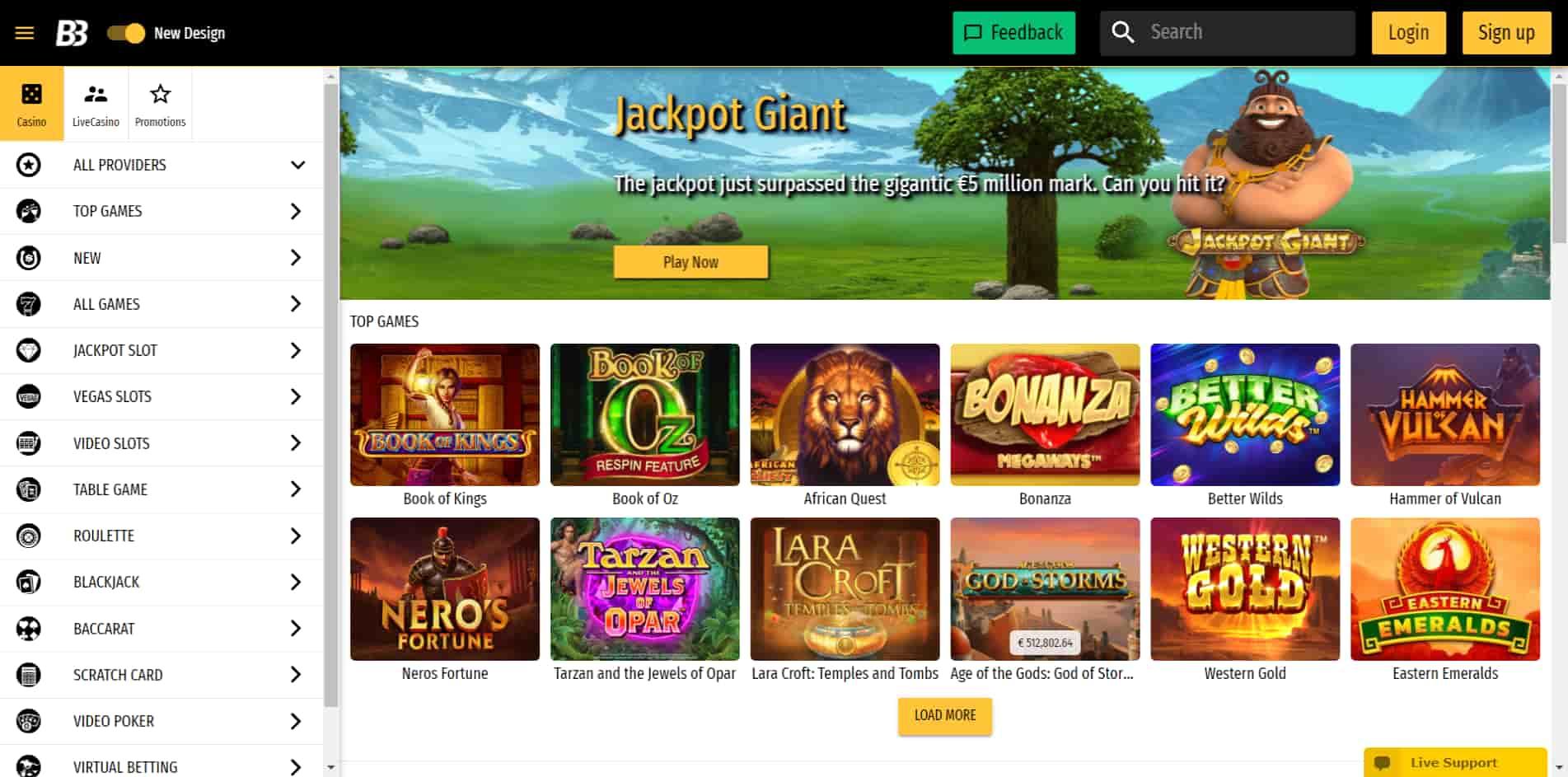 Bonkersbet casino homepage