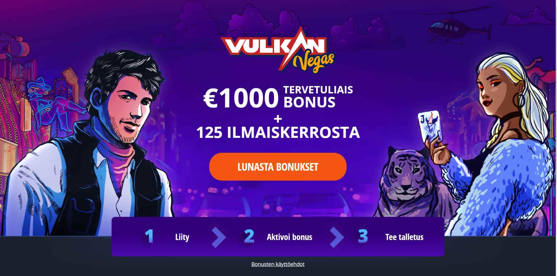 Vulkan Vegas casino homepage