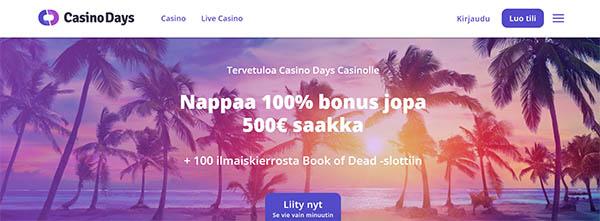 Casino Days homepage