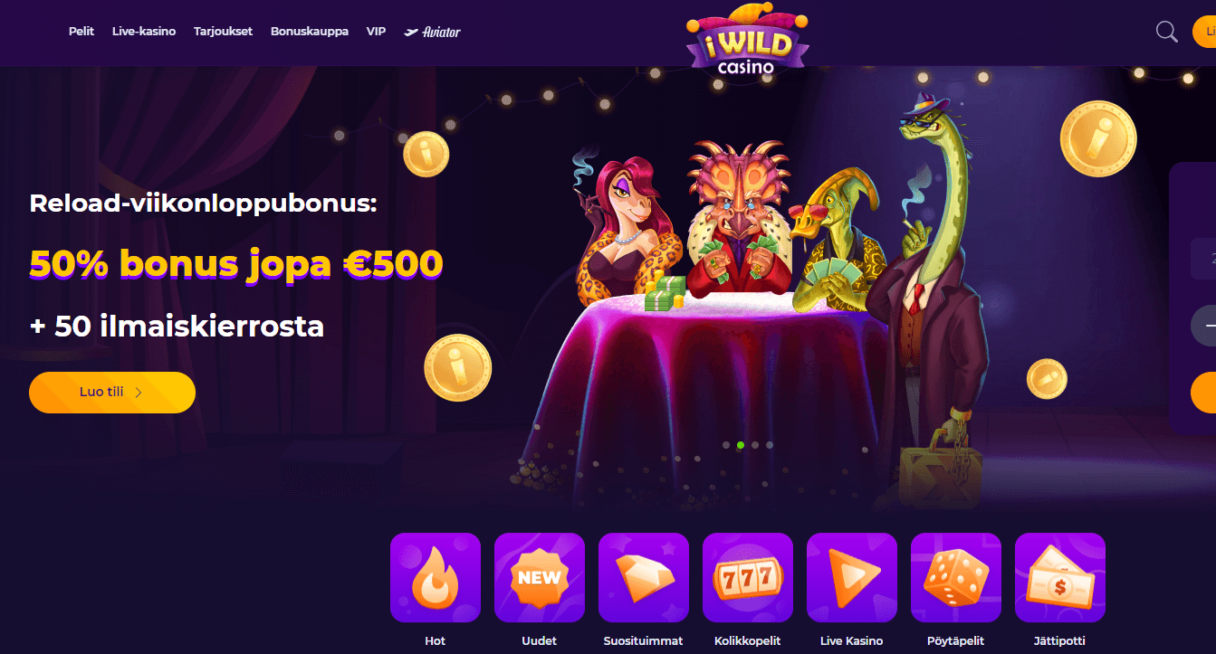 iwild casino homepage
