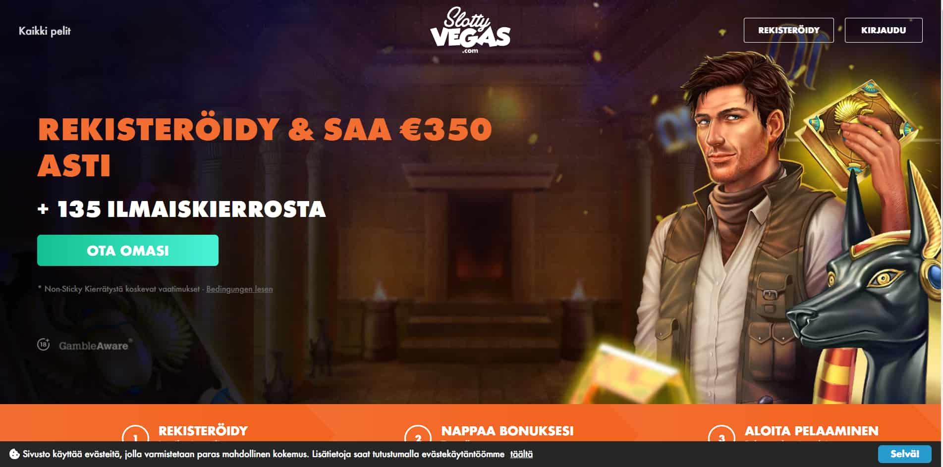 SlottyVegas casino homepage