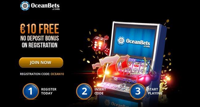 Oceanbets casino homepage