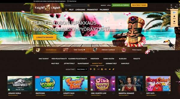 Caribic Casino home page