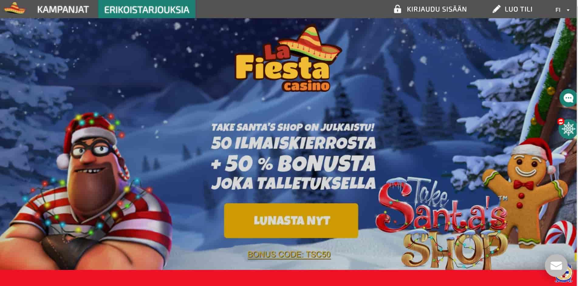 La Fiesta casino homepage
