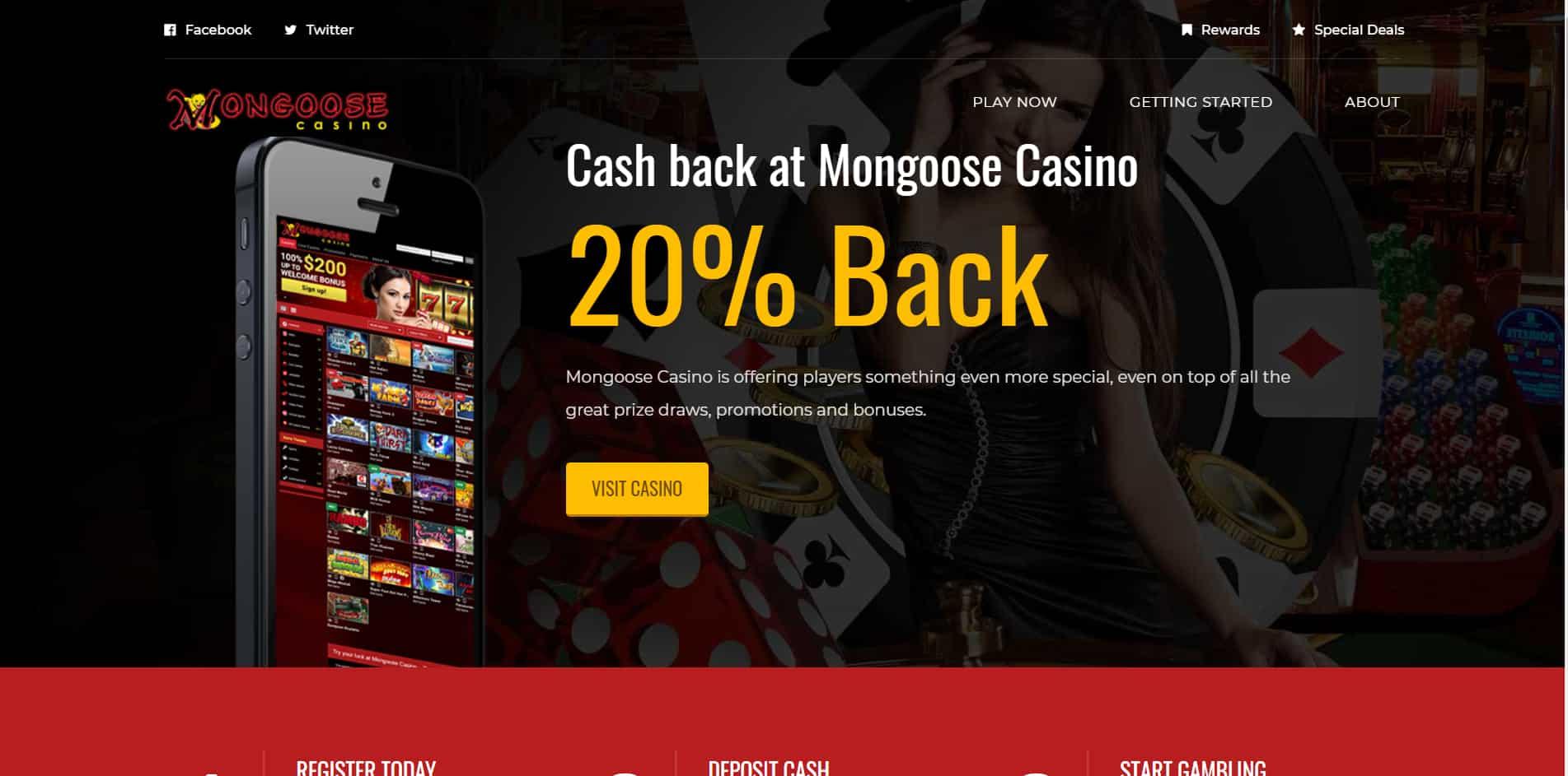 Mongoose casino homepage