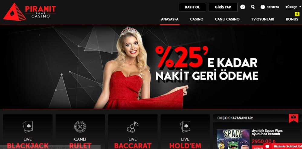 Piramit casino homepage
