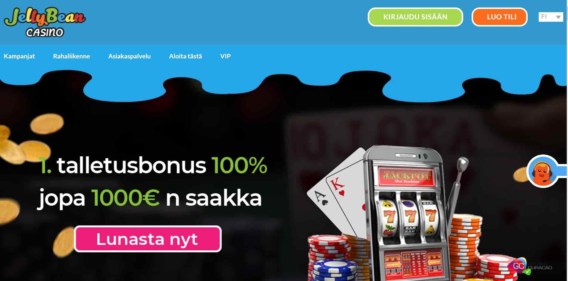 JellyBean casino homepage