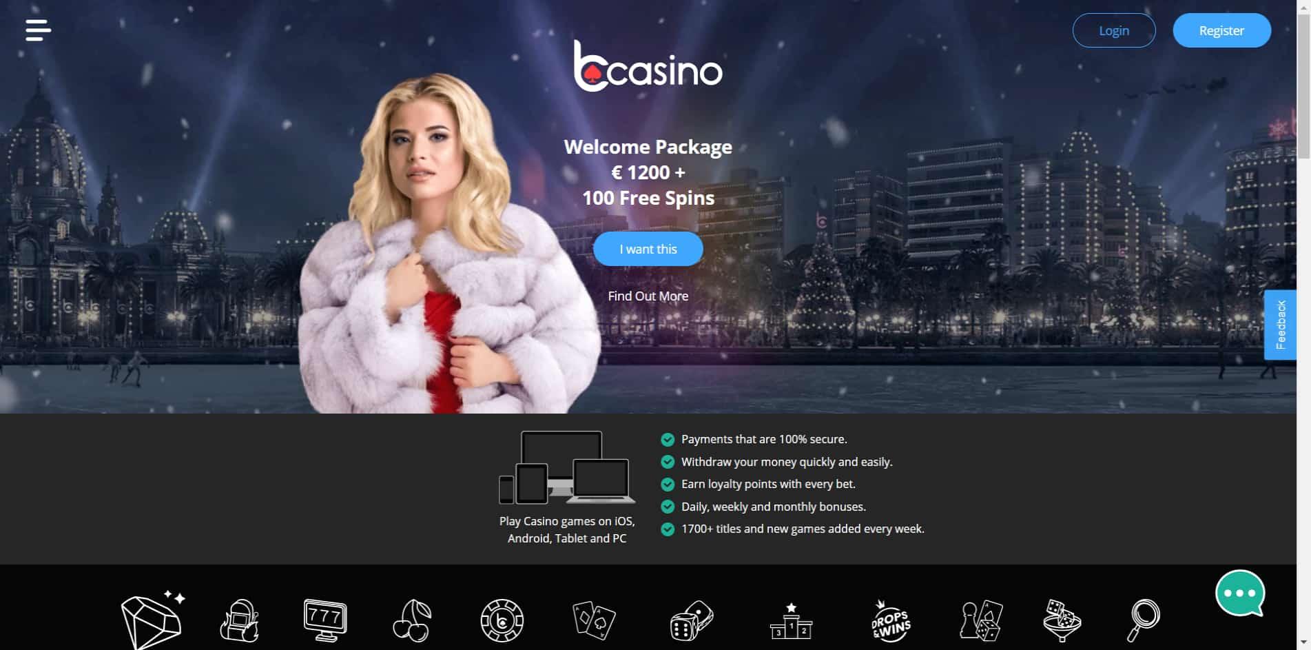 b casino homepage