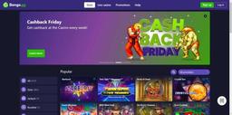 Bongo casino homepage